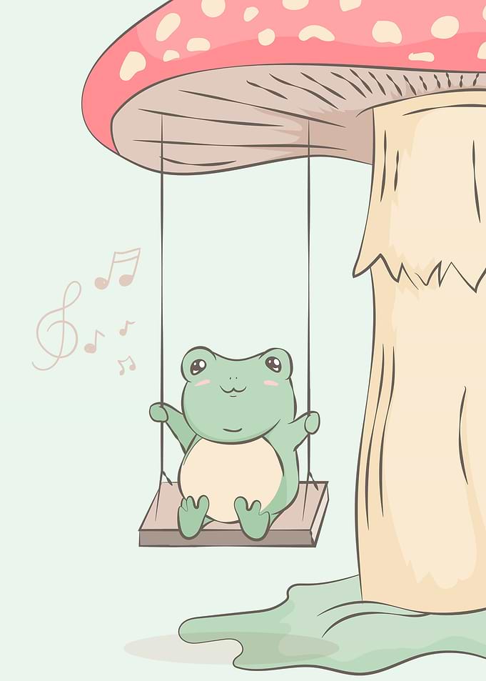 Cottagecore Aesthetic Frog