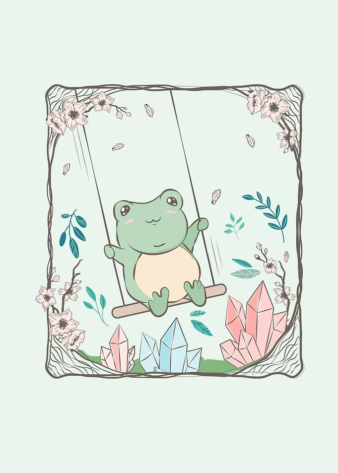 Cottagecore Aesthetic Frog