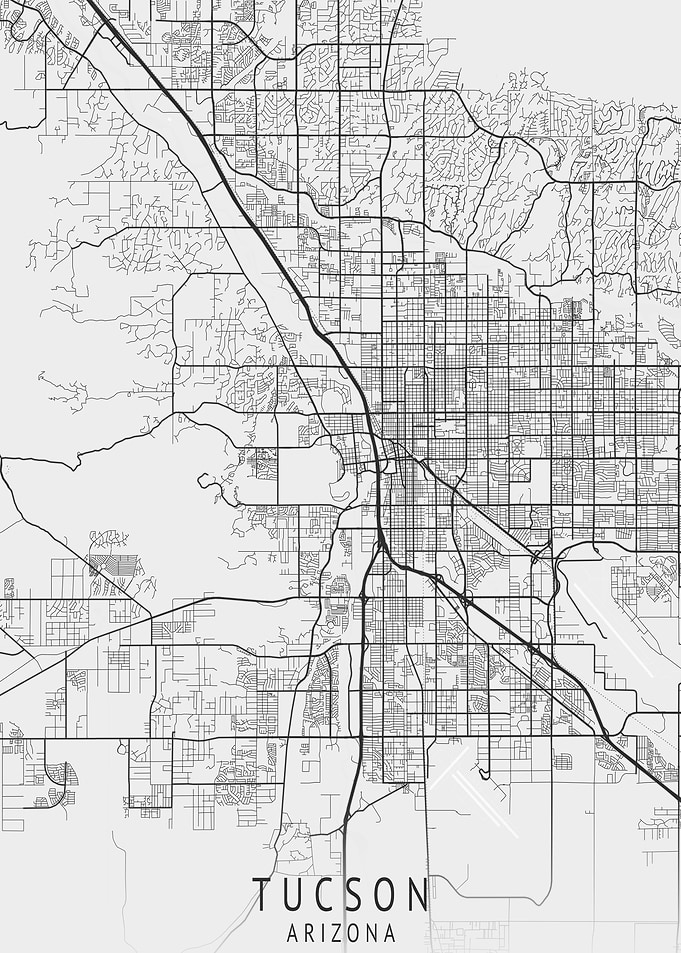 Tucson Arizona City Map