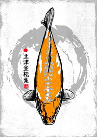 Doitsu kin kohaku Koi Fish