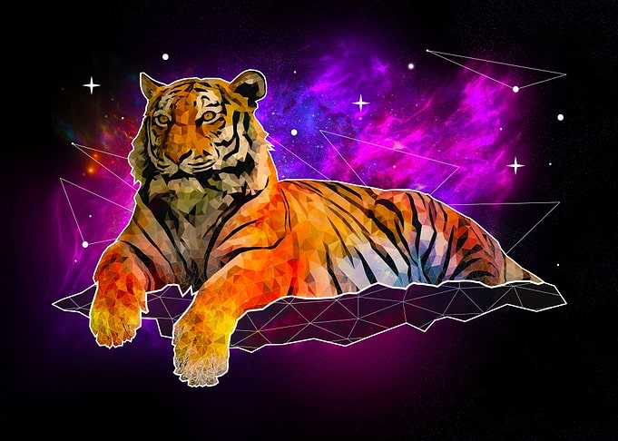Polygon Kingdom Tiger