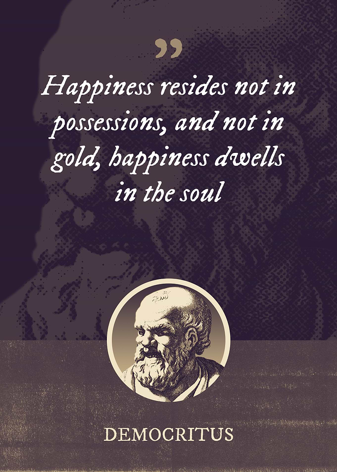 Happiness resides not in