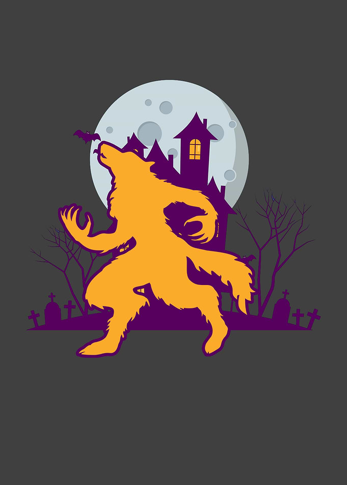 Werewolf on halloween