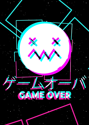 Japanese Glitch Game Over