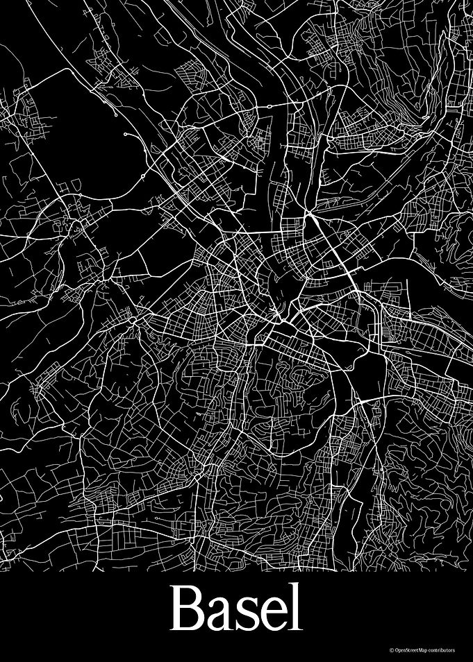 Basel Black Map