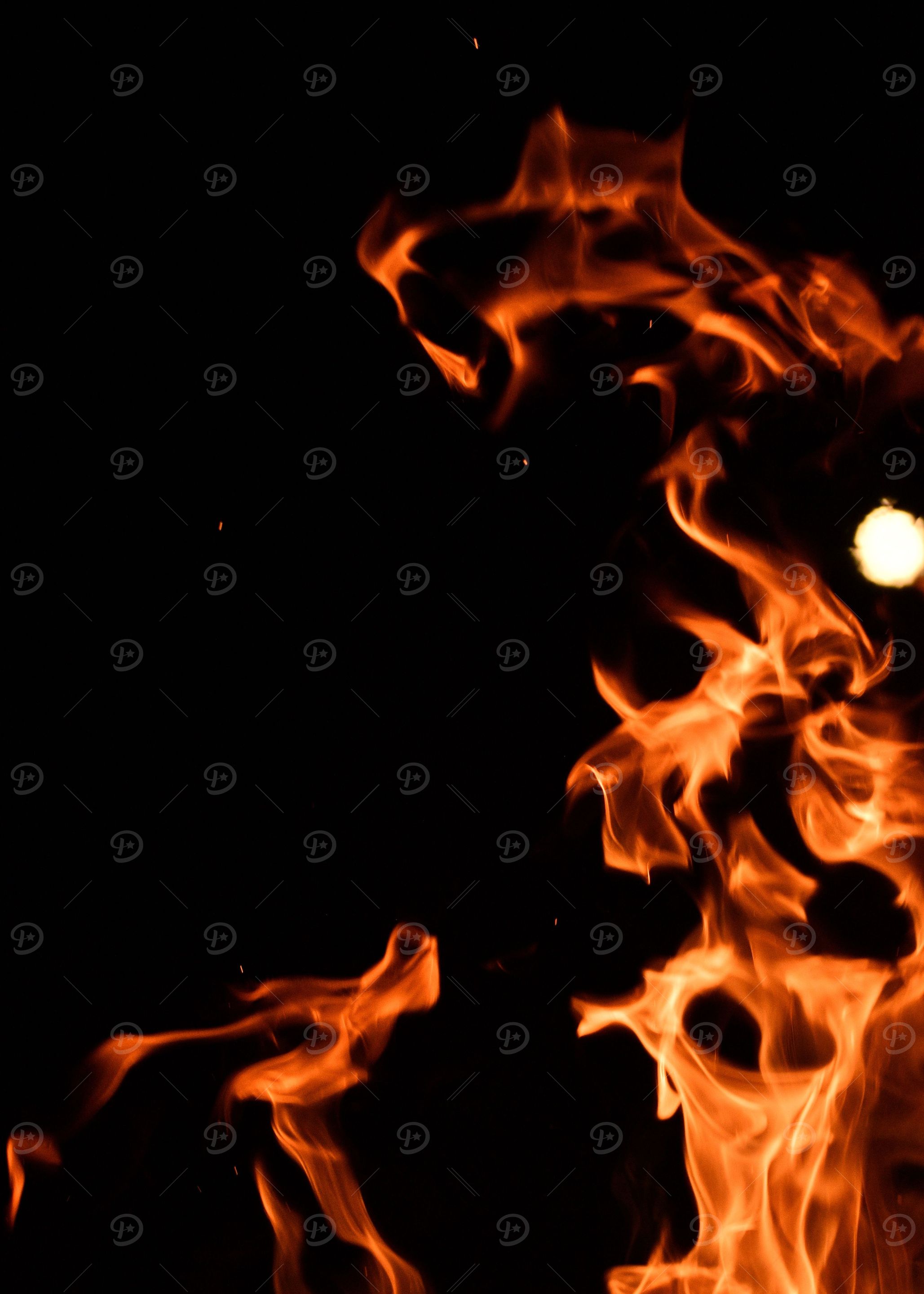 Fire at moonlight