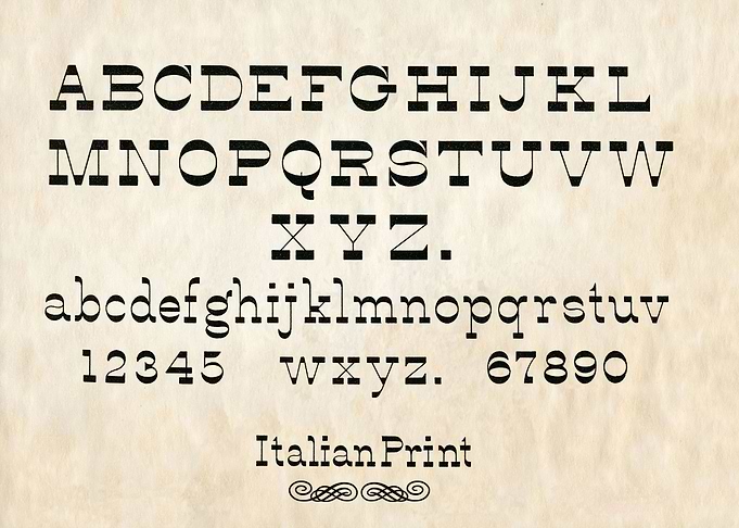 ITALIAN FONT VINTAGE