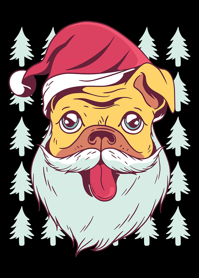 santa pug