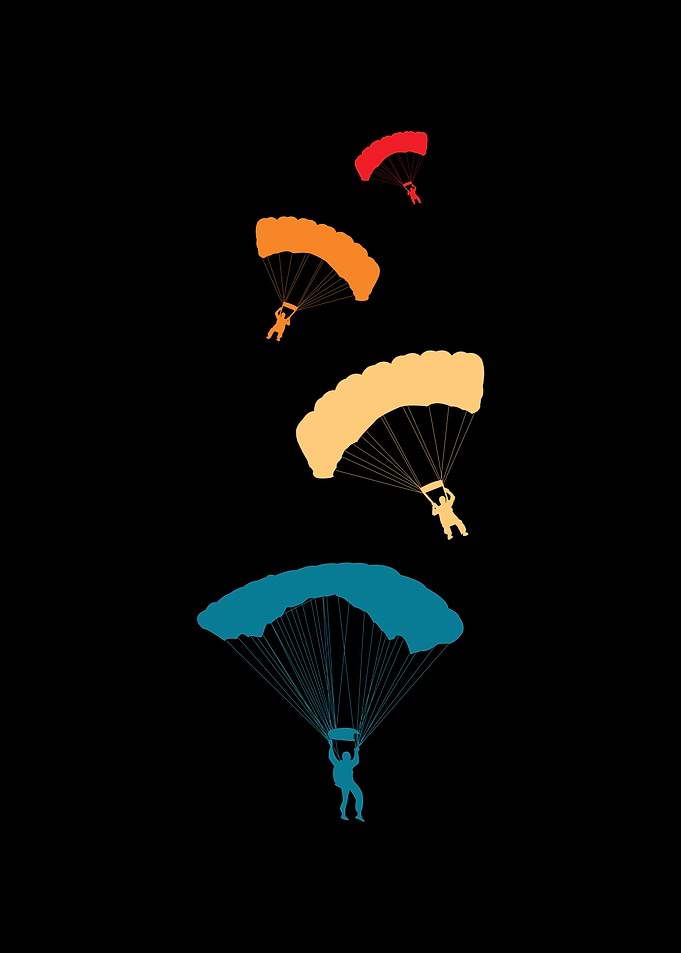 Vintage paragliding