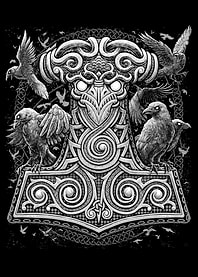 Thors Hammer Raven Mjolnir