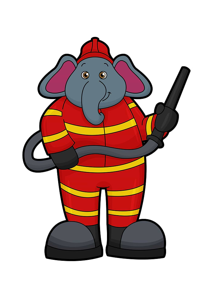 Elephant Firefighter Hose