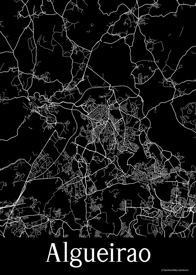 Algueirao Black Map
