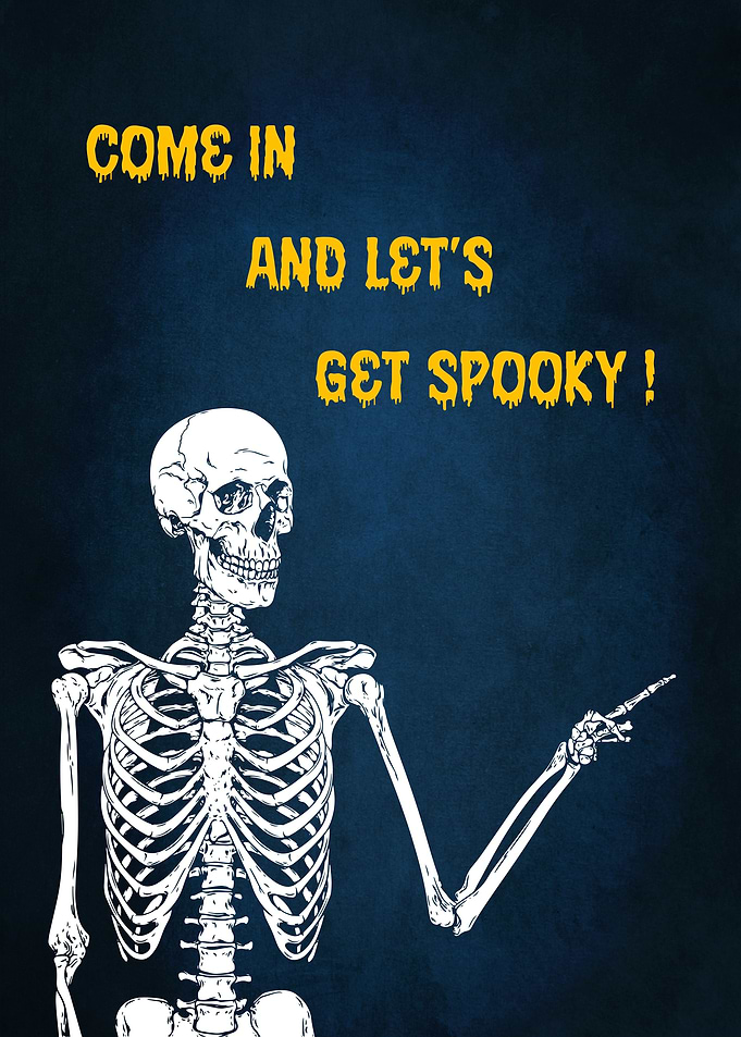 54 Halloween Text skeleto