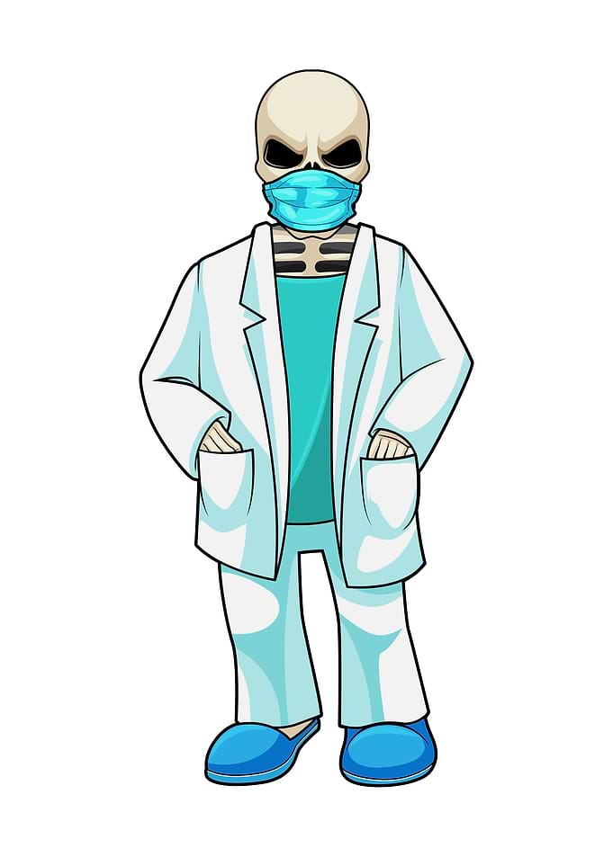Skeleton Doctor Face mask