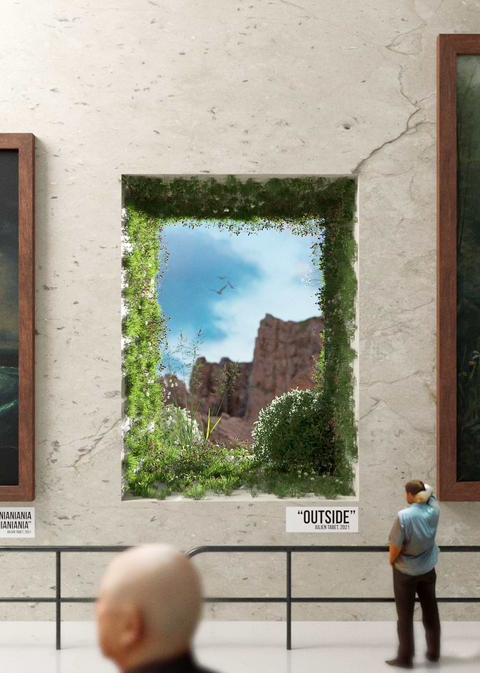 Outside