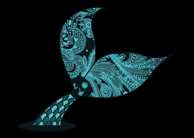 Whale Mermaid Fisherman or