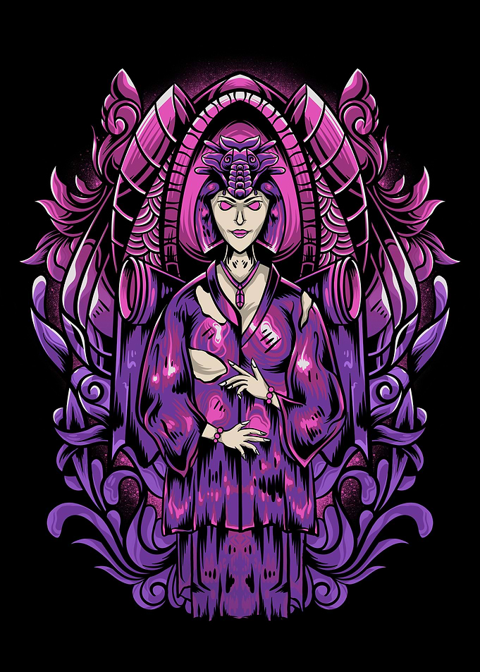 Geisha pink ornament