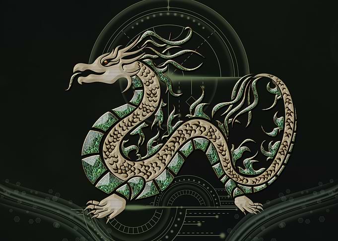 Wonderful asian dragon