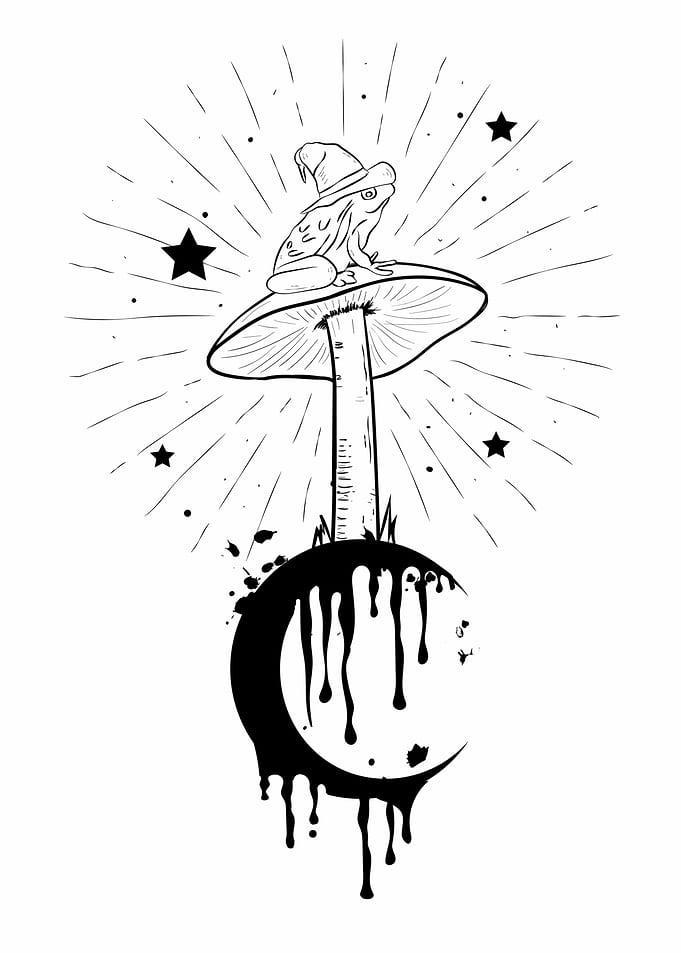 Cottagecore Frog Occult