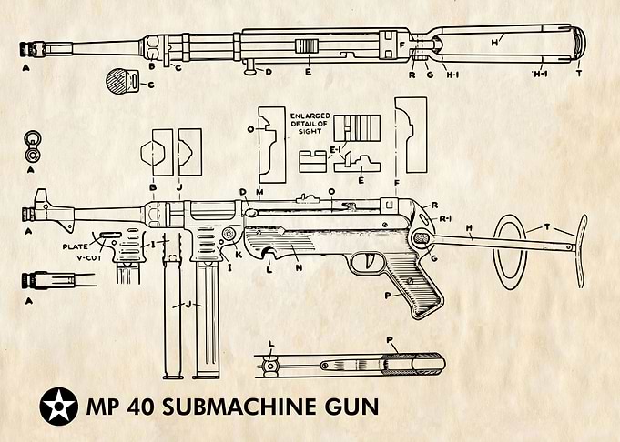 MP 40 SUBMACHINE GUN