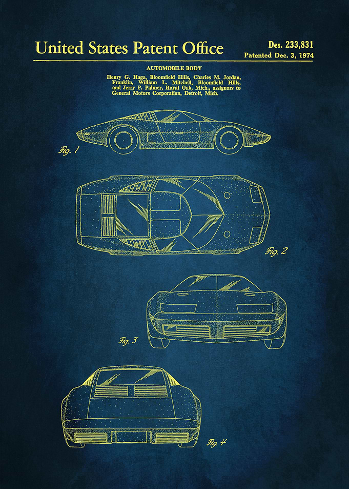 33 1974 Corvette Patent