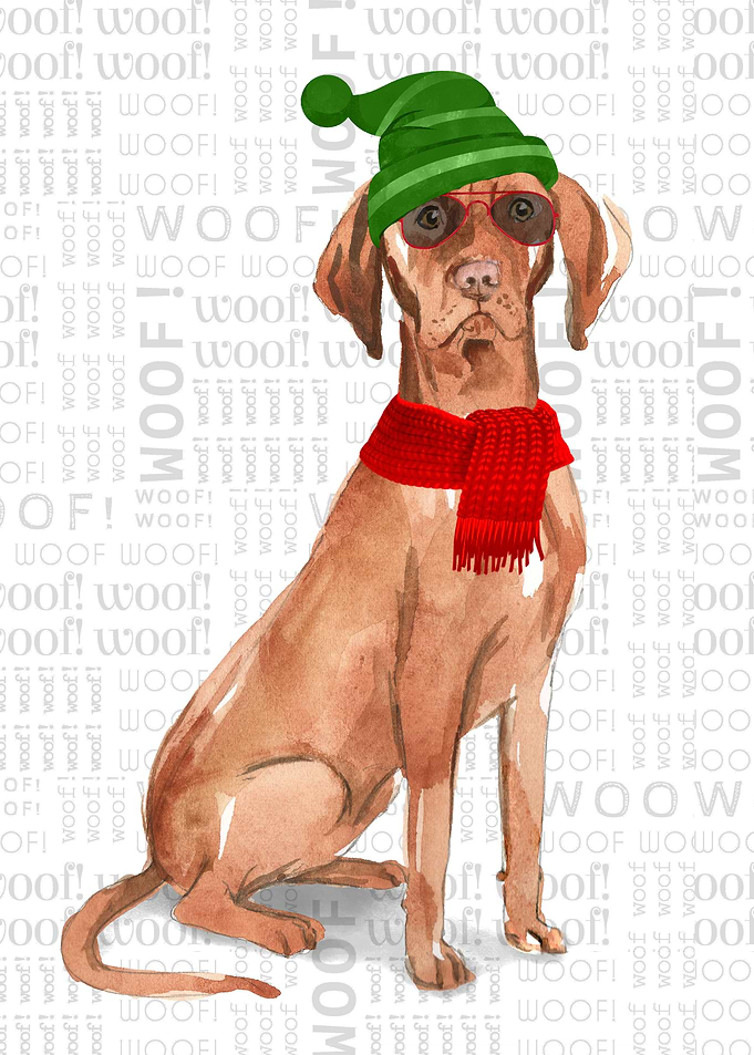 Vizsla Christmas Dog