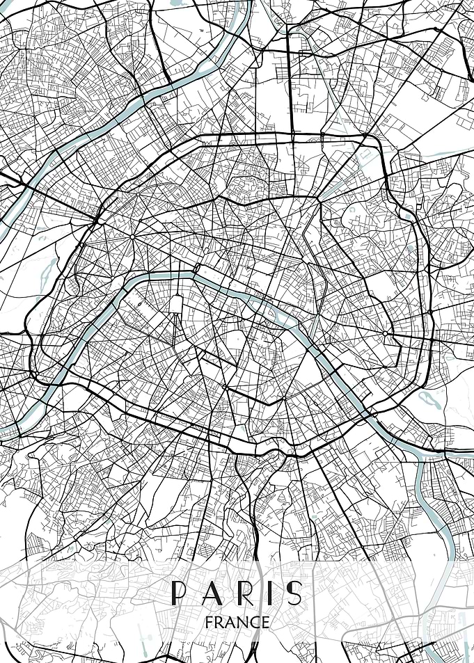 Paris City Map France