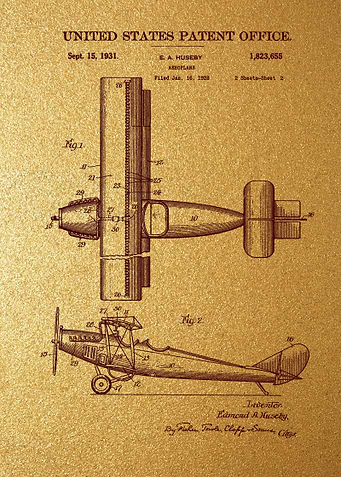 6 1931 Biplane Patent Pri
