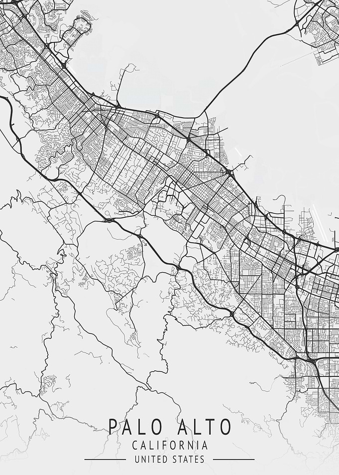 Palo Alto California Map