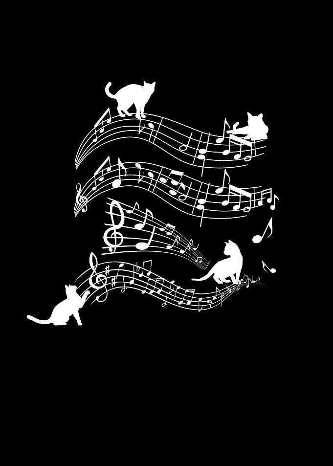 Music Notes Cats Musical