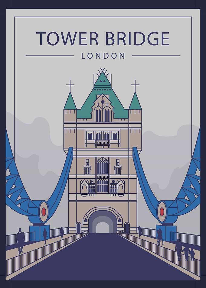 Tower bridge london mist