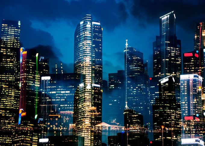 Night time in the city