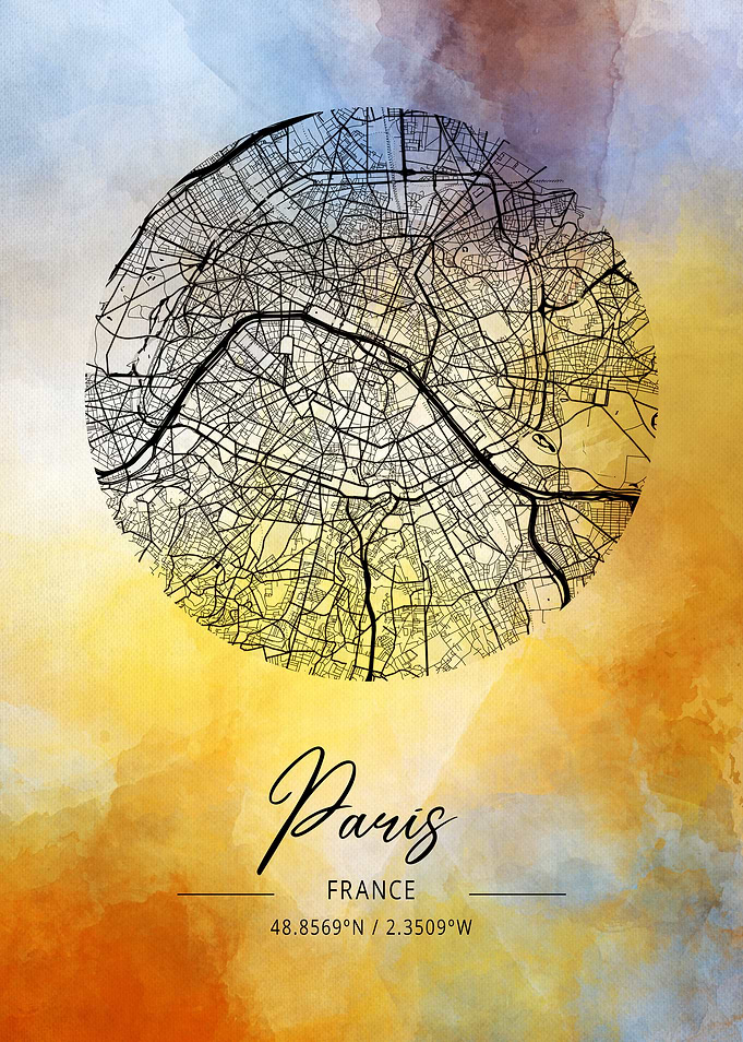 Paris City Map France