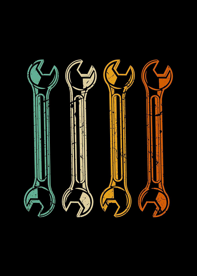 Mechaniker Retro Vatertag