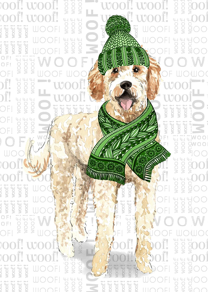 Goldendoodle Christmas Dog