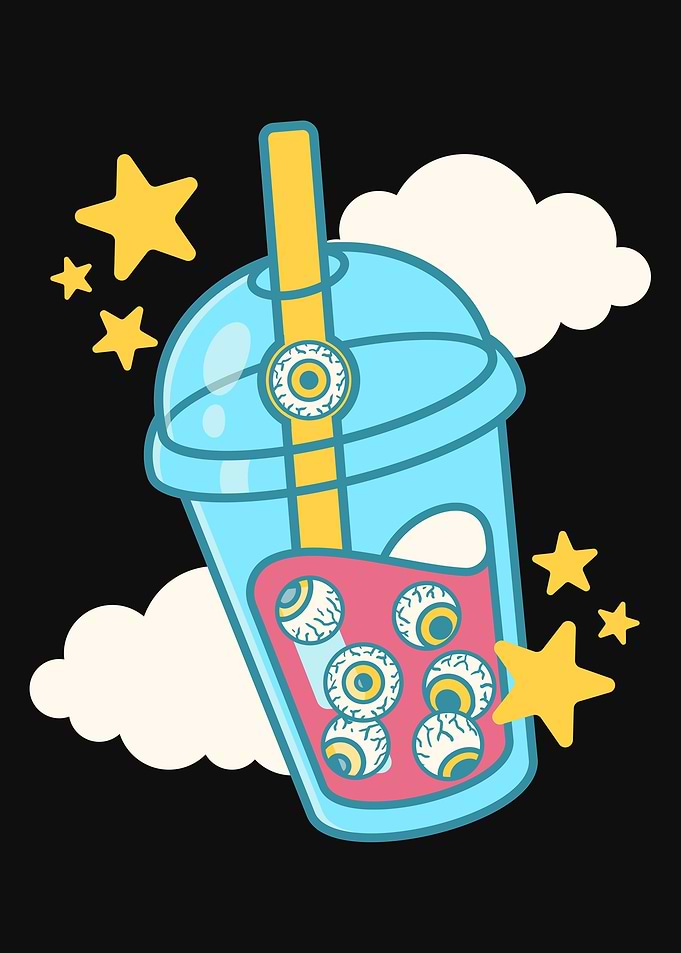 Weirdcore Bubble Milk Tea