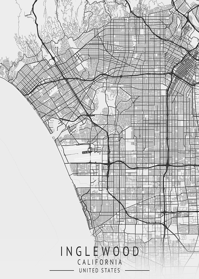 Inglewood California Map