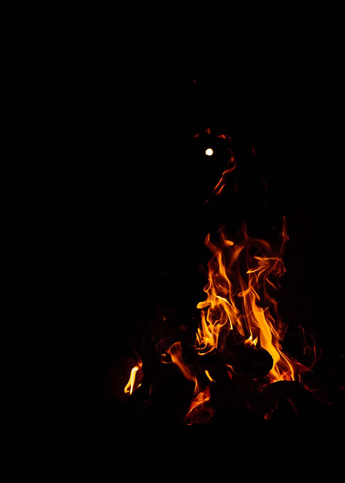 Fire under the moon