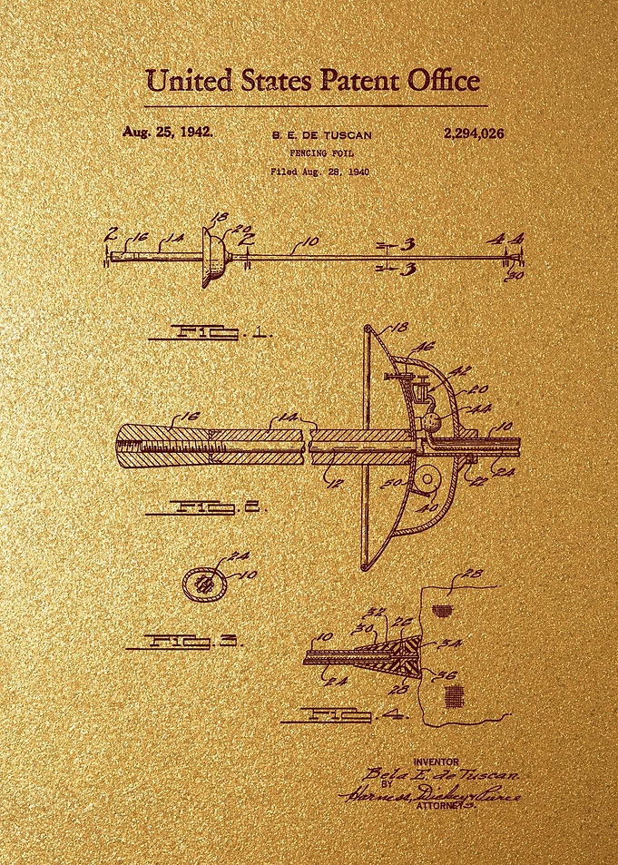 65 Fencing Sword Patent 1