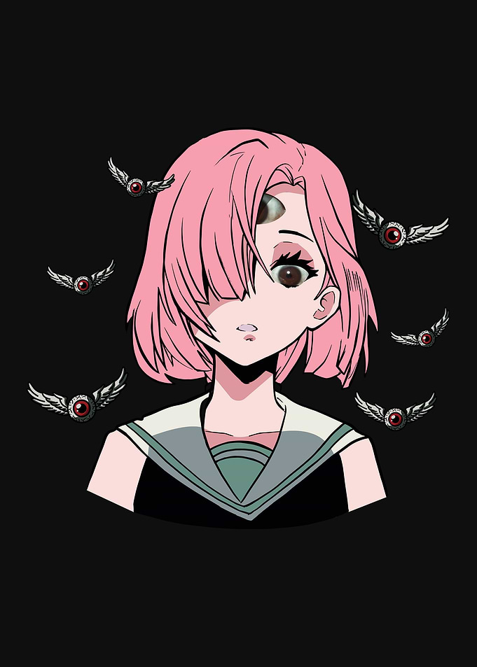 Weirdcore Anime Girl