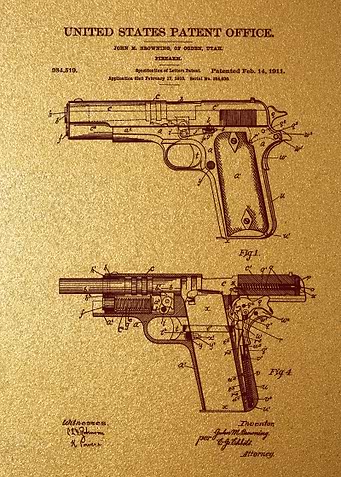 1 Colt 1911 Firearm Paten