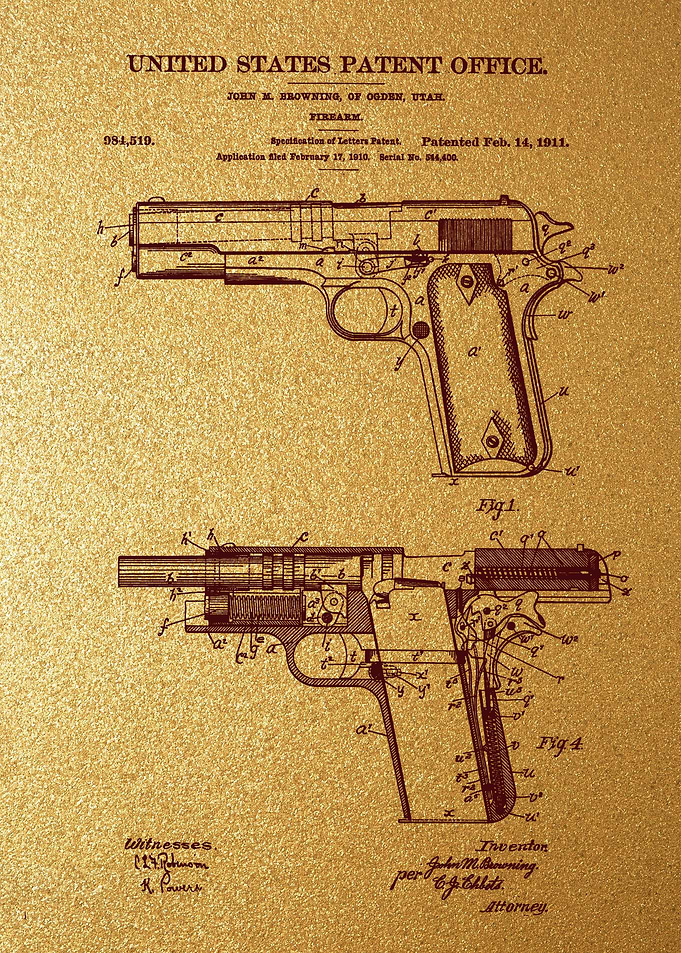 1 Colt 1911 Firearm Paten