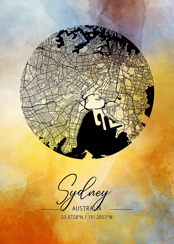Sydney City Map Australia
