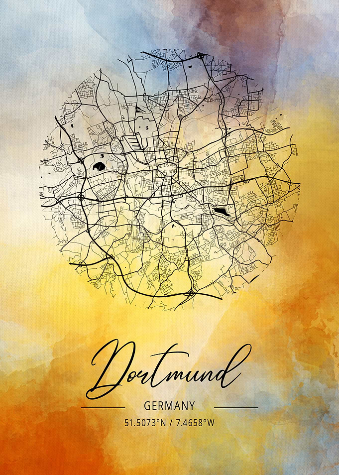 Dortmund City Map Germany