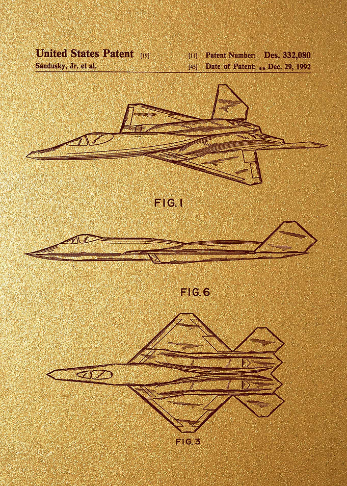 22 YF23 Airplane Patent