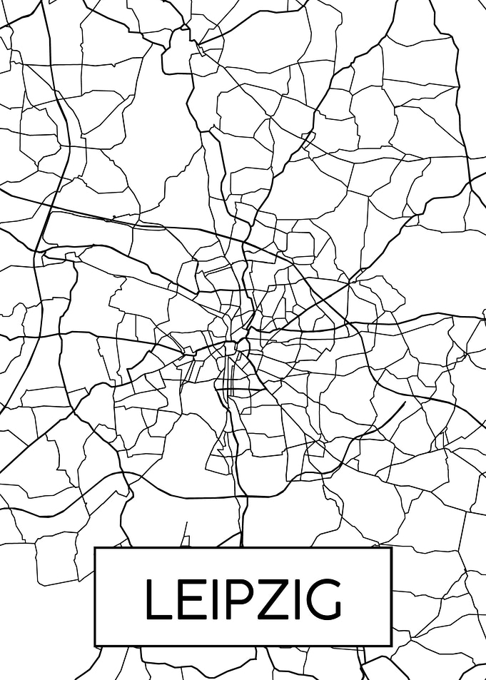 Leipzig Minimal City Map