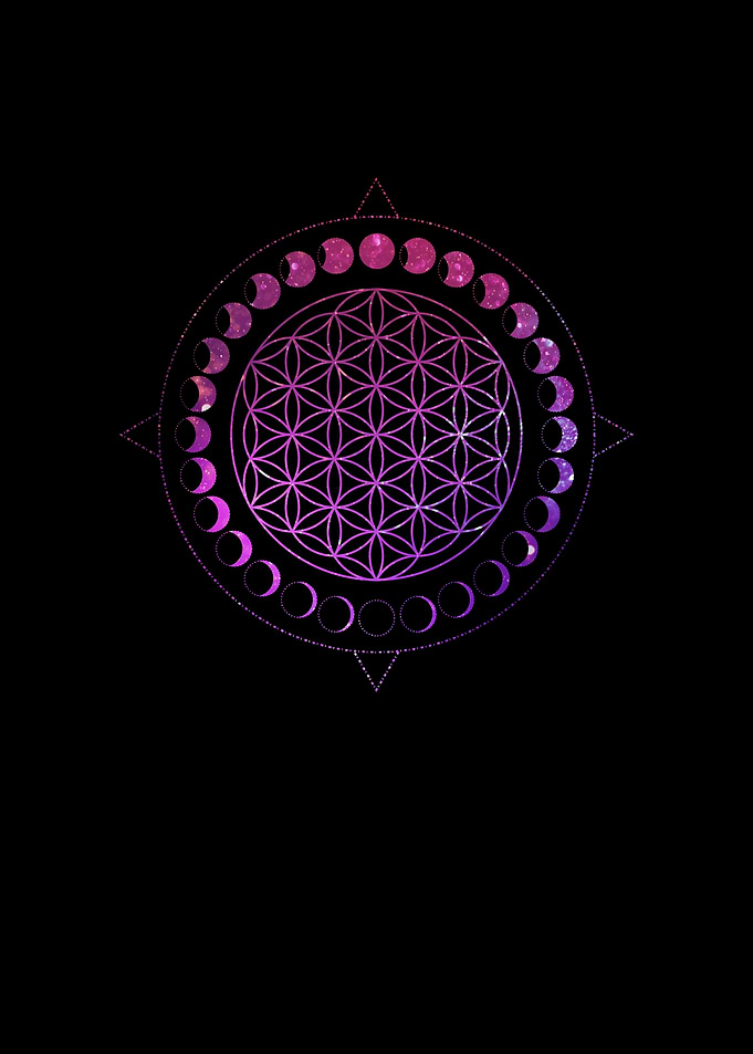 Moon Phases Flower Of Life