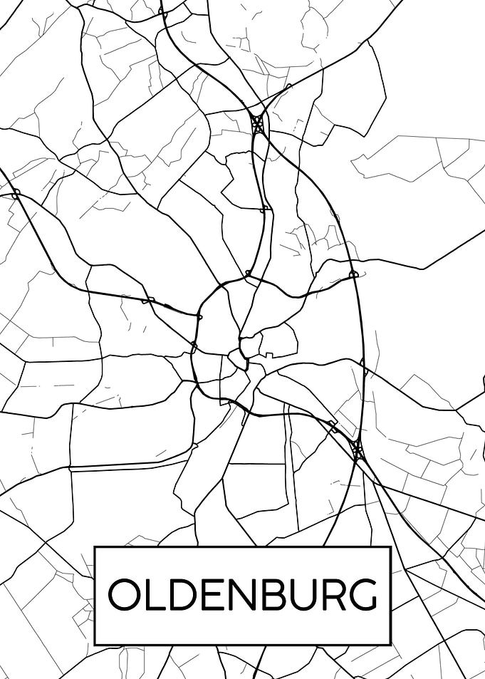 Oldenburg Minimal City Map