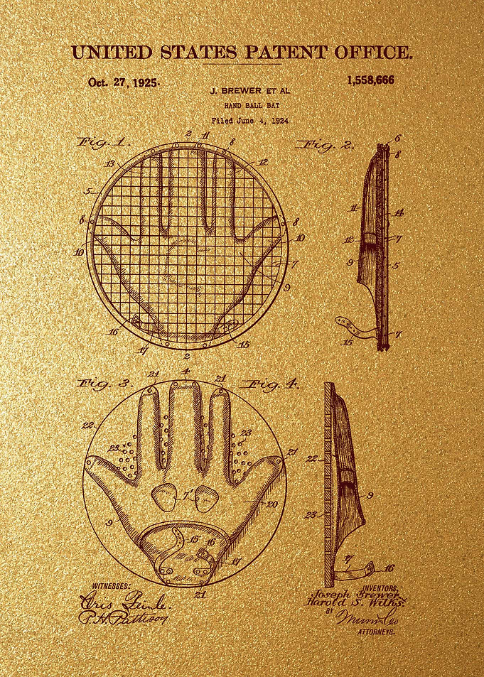 77 Hand Ball Bat Patent 1