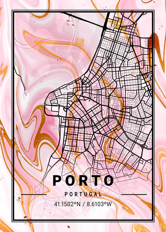 Porto City Map Portugal